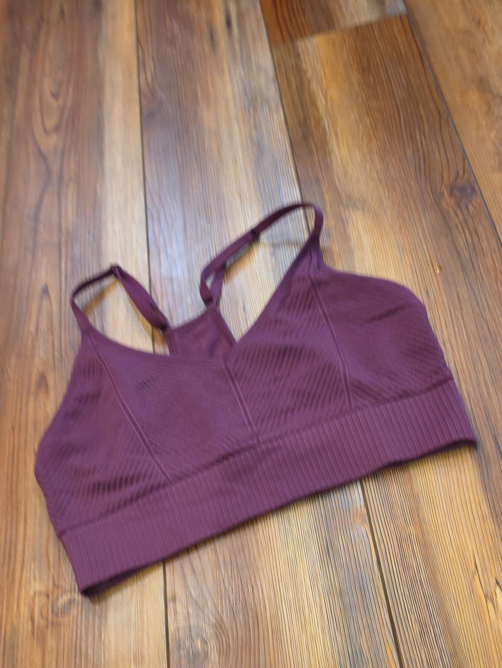 PINK Victoria's Secret Seamless Ribbed Bralette - Wine